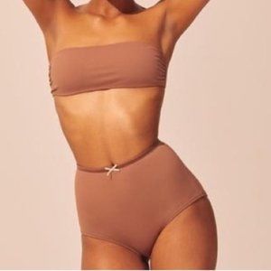 NWT Solid & Striped Bikini